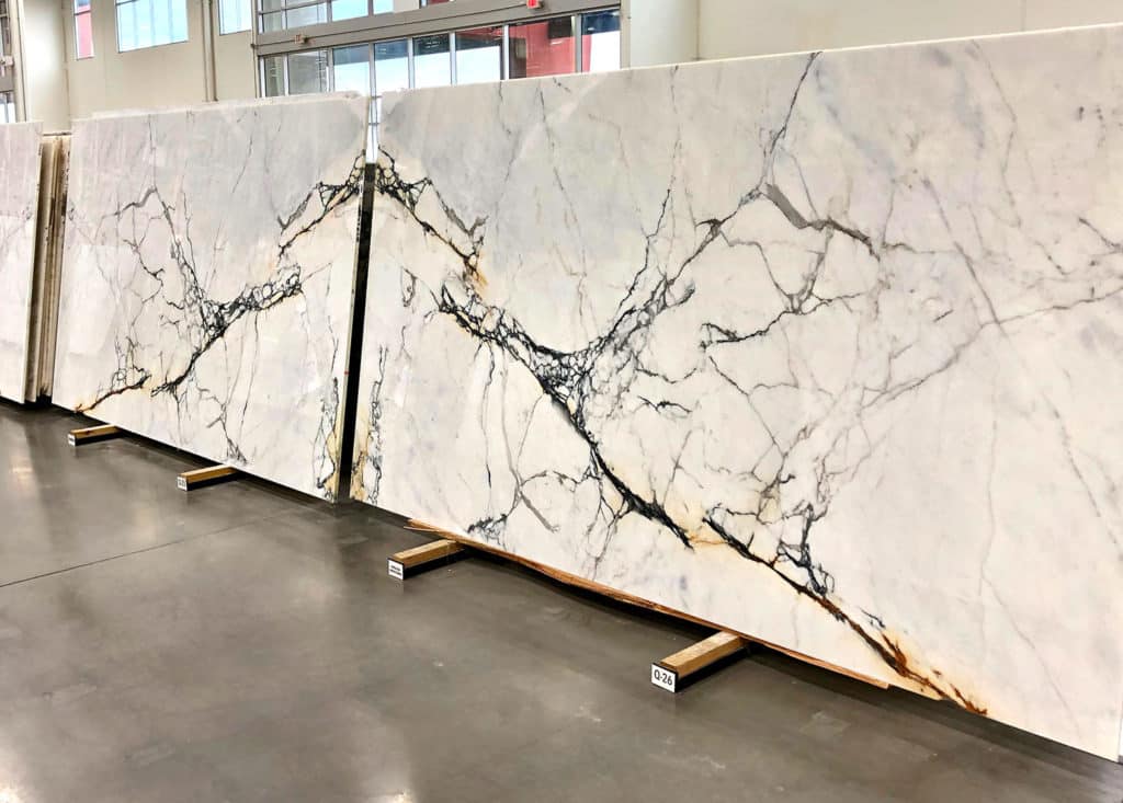 Stacking of finished Marble Slabs
